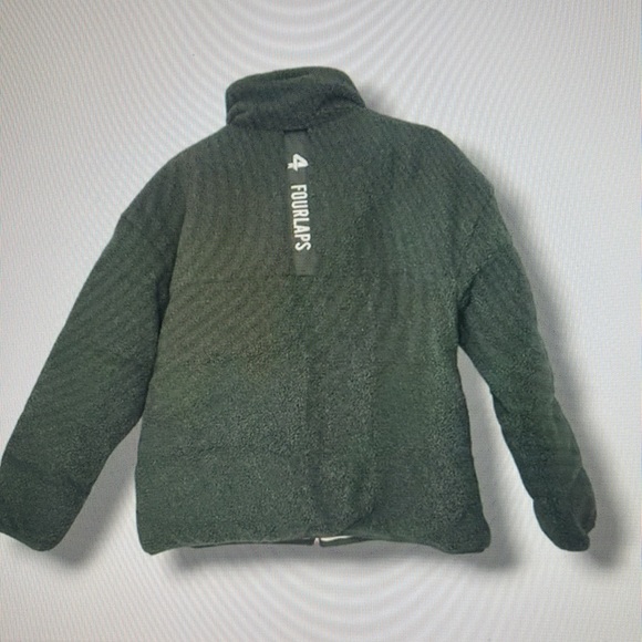 NWT Four Laps Pilar Quilted Sherpa Reversible Jacket.   Color Thyme/White. Large - Picture 4 of 5